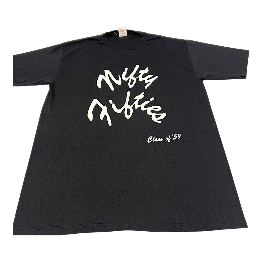Vintage Nifty Fifties Class of '59 T-Shirt XL‎ Black Single Stitch USA
